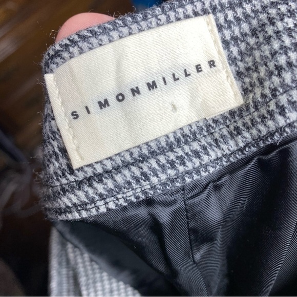 Simon Miller Hazen Houndstooth Wool-Blend Straight Leg Pants - Picture 5 of 6